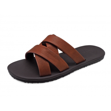 Men Sandals SKT-46 Brown Chamois Leather